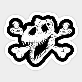 T-Rex Dinosaur Pirates Skull Sticker